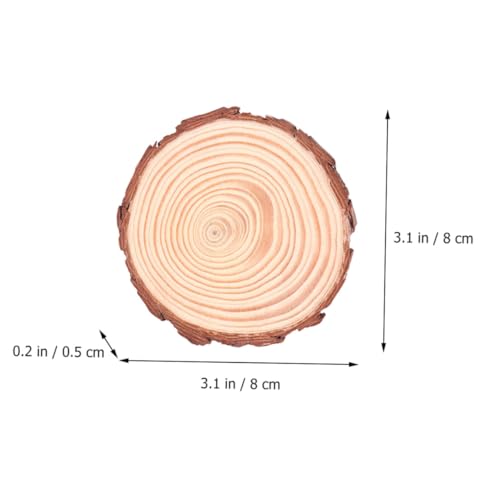 BESPORTBLE 12pcs Bark Coasters Wood Coasters with Bark Succulent Pot Holder Wood Disc Coasters Unfinished Wood Slices Table Cup Base Cork Base Under BESPORTBLE