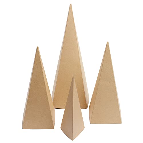 Paper Mache Cones with Open Bottoms - Bulk Pack of 12 Cardboard Cones for  Crafting Dolls, Holiday Angels, and Christmas Trees by Factory Direct Craft