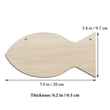 Creaides Fish Wood DIY Crafts Cutouts Wooden Fish Shaped Hanging Ornaments Unfinished Wood Signs with Twines for Wedding Birthday Christmas Party Creaides