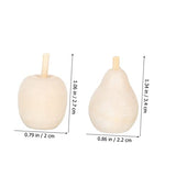 Holibanna 40pcs Wooden Fruit Ornaments DIY Fruit DIY Wooden Fruit Crafts Unpainted Wooden Pears Unfinished Wooden Holibanna