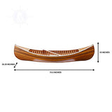 Old Modern Handicrafts Wooden Canoe with Matte Finish Old Modern Handicrafts