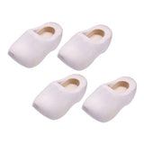 Zerodeko 2 Pairs Clogs Tiny Shoes Unfinished Doll Ornament Mini Unfinished Shoes Make Your Own Statue Dollhouse Sneaker Simple Mini Klompen Dollhouse Zerodeko