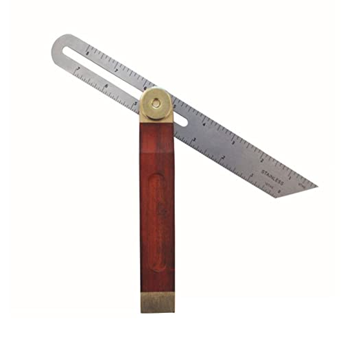 Sliding T-Bevel Gauge - T-Bevel with Stainless Steel Rule, Woodworking T Bevel Angle Finder with Hardwood Handle, Inches/Metric Marks Tshiwort