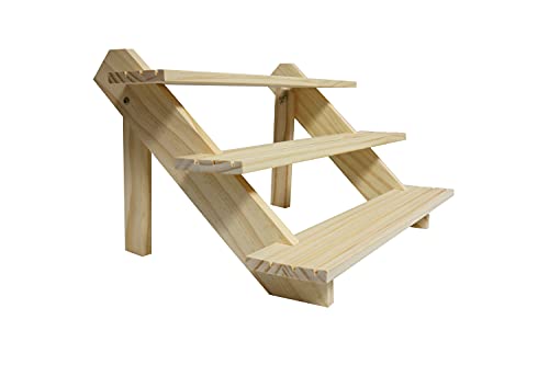 NAJMECHOY Retail Display Riser Earring & Ring Holder Unfinished Rustic Wood Stand Storage Shelf Rack Jewelry Rack Desktop Display Cup Rack Simple NAJMECHOY