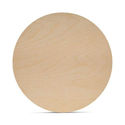 Wood Circles 12 inch, 1/8 Inch Thick, Birch Plywood Discs, Pack of 1 Unfinished Wood Circles for Crafts, Wood Rounds by Woodpeckers