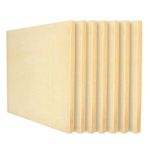 ZOFORTY 8 Pack Wood Panels for Painting, 12 x 12 (11.6) Inch Wooden Canvas Board, Unfinished Wood Cradled Panel Boards for Pouring Art Crafts Paints - WoodArtSupply