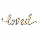 Loved Sign Unfinished Wood Cutout Home Decor DIY Wedding 20" / 1/2" 24 Hour Crafts