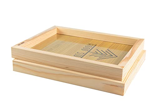 Wooden Picture Frames 8.5x11 - Set of 2-100% Eco Unfinished Wood - Thick Borders - Natural Wood Color for Wall mounting and Tabletop Display WOOD SIDE ORBIS