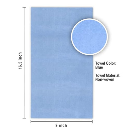 Fresh Towel Pop Up Box of Medium Duty Cleaning Cloths - Disposable Blue Shop Towels, (1 Pop Up Box of 160 Sheets) - 9 x 16.5 inches Cloth Size