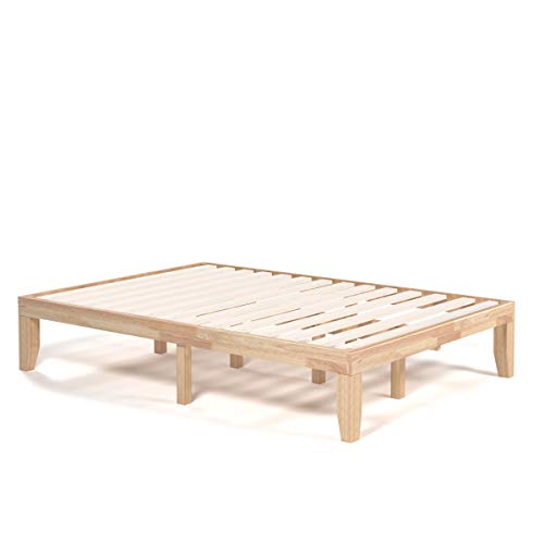 Giantex 14-Inch Solid Rubberwood Full Bed Frame - Minimalist, Durable Design with Easy Assembly Giantex