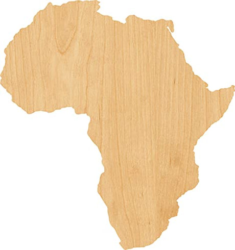 Africa Laser Cut Out Wood Shape Craft Supply - 4 Inch Generic