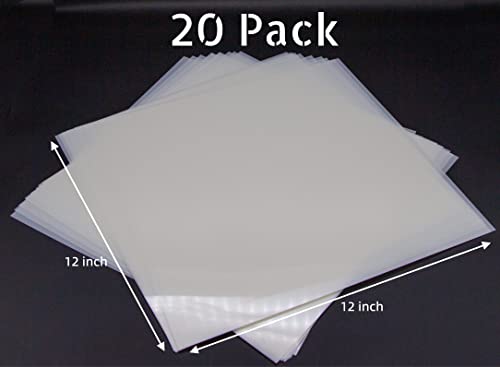 20 Pack 7.5mil Mylar Sheets, 12 X 12 Inch Stencil Paper for Cricut, Laser Cutting, Template Plastic for Quilting, Blank Plastic Sheets for Crafts, Gnomeshgh
