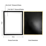 Betionol Picture Frames, 6 Packs Diamond Painting Frames Fit 12x16in/30x40cm Diamond Art Kits/Photos/Prints, Black Natural Solid Wood Picture Frame Betionol