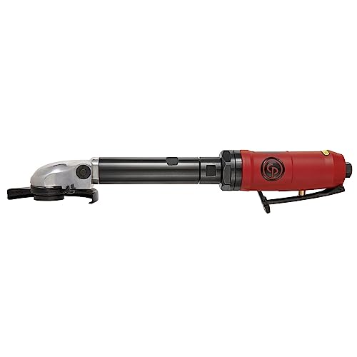 Chicago Pneumatic CP9116-4 Inch (100 mm) Air Angle Cut-Off Tool, Extended Reach, 1 HP / 746 W, with 5 Norton Cutting Discs - WoodArtSupply