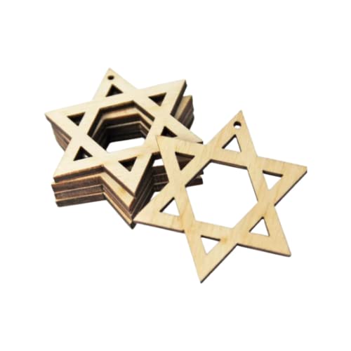 Unfinished Jewish Star of David Laser (Many Size & Quantity Choices) Cutout Dangle Earring Jewelry Blanks Charms Shape Crafts Made in Texas Wood - WoodArtSupply