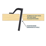 POWERTEC 71528 8 inch Workbench Holdfast Woodworking Bench Dog Hole Clamps, Hold Down Clamps for 3/4" bench dog hole, 2 pack POWERTEC