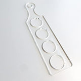 Clear Acrylic Flight Paddle Template, Woodworking Router Template, Modern Beer Flight Template Phocaea