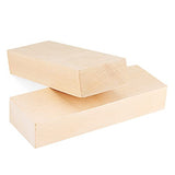 SOUJAP 2 Pack 10 x 3.5 x 1.7 Inch Basswood Carving Blocks, Unfinished Wood Blocks, Soft Solid Wood Whittling Blocks for Carving, Crafts SOUJAP