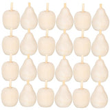 Kisangel 160 pcs Wooden Fruit Ornaments Simulation pear Model Lifelike Mini Pears unpainted Wooden Pears Kids Unfinished Fruit DIY Fruit Mushroom Kisangel