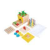 Adena Montessori 5 in 1 Object Permanence Box Toddler Play Kit Toys for 1 Year Old Babies 6-12 Months 2 Year Old Adena Montessori