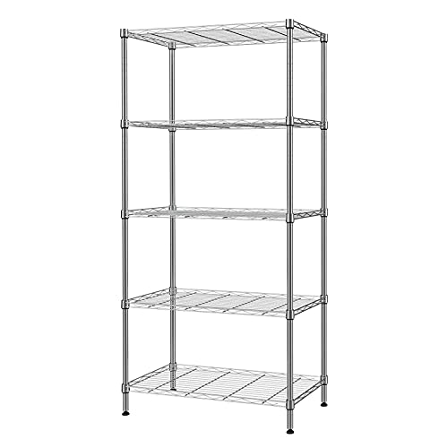 SINGAYE 5 Tier Storage Rack Wire Shelving Unit Storage Shelves Metal for Pantry Closet Kitchen Laundry 660Lbs Capacity 23.6" L x 14" W x 59.1" H - WoodArtSupply