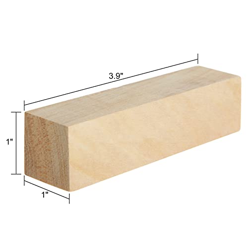 CYEAH 40 PCS Basswood Carving Blocks, 4 Inch Wood Blocks for Carving, Basswood for Wood Carving Wood, Unfinished Wood Blocks for Beginner or Expert CYEAH