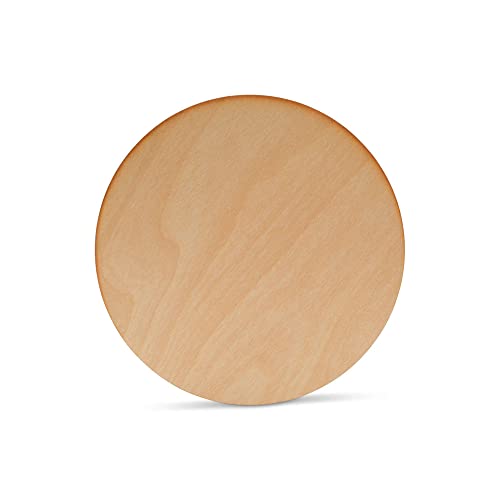 8-inch Wood Circles, 1/8-inch Thick with Rustic Burnt Edges, Pack of 3 Birch Plywood Discs, Wood Rounds, Unfinished Wood Circles for Crafts, by - WoodArtSupply