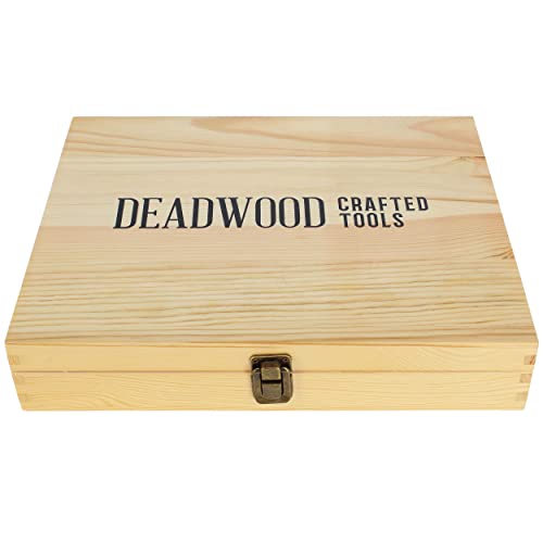 Deadwood Crafted Tools Wood Carving Tools Kit - 12pc Wood Carving Chisel  Set 