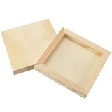 JOIKIT 20 Pack 5 x 5 Inch Wood Canvas Panels, 1cm Thick Wooden Canvas Board Unfinished Wood Cradled Painting Panel Boards, Artist Wooden Canvases for JOIKIT