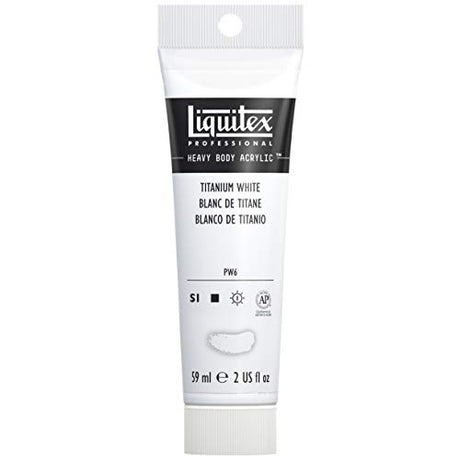 Liquitex Professional Heavy Body Acrylic Paint, 2-oz (59ml) Tube, Titanium White Liquitex