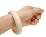 Penta Angel Wood Bangle Bracelets 4Pcs 2.83inch Unfinished Natural Round Wooden Ring for Art & Craft Project DIY Jewelry Making PENTA ANGEL