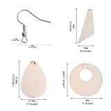 MILISTEN 1 Set Wooden Blank Earrings Wood Stud Earrings Unfinished Wooden Earrings Blanks Wooden Dangle Pendants Material erings Wood Earrings Milisten