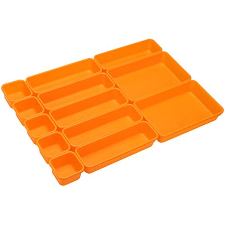 42 Pack Tool Box Organizer Tool Tray Dividers, Rolling Tool Chest Cart Cabinet Workbench Desk Drawer Organization and Storage for Hardware, Parts, KeFanta