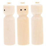 Abaodam 10pcs Painted Wooden Doll Unfinished Wood Craft Dolls Wooden Peg Figures Wooden Family Dolls Peg Dolls Unfinished Wooden Peg Doll Unfinished Abaodam