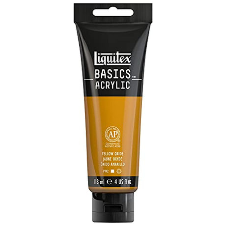 Liquitex BASICS Acrylic Paint, 118ml (4-oz) Tube, Yellow Oxide Liquitex