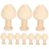 Gogogmee 20 pcs Easter Wooden Plain Wood Trees Miniature Wood Trees DIY Unfinished peg People Unfinished Wood Miniature Trees Wooden pegs for Crafts Gogogmee