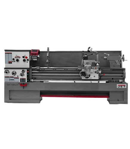 JET GH-1880ZX, 18" x 80" Large Spindle Bore Lathe, 3-1/8" Spindle Bore, Taper Attachment, 3Ph 230/460V (321970) Jet