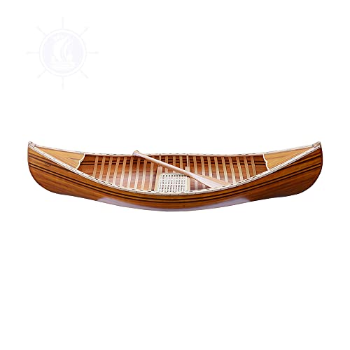 Old Modern Handicrafts Wooden Canoe with Matte Finish Old Modern Handicrafts