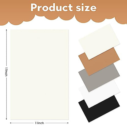 11x17 Inch Large Colored Cardstock Paper White Ivory Black Brown Kraft Grey 20 Sheets 80lb A3 Aesthetic Color Card Stock Printer Paper Sheet for - WoodArtSupply