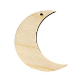 ALL SIZES BULK (12pc to 100pc) Unfinished Wood Laser Cutout Solid Moon Dangle Earring Jewelry Blanks Shape Crafts Made in Texas Texan Wood Crafts