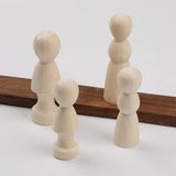 Operitacx 10pcs Unfinished Wood Peg Dolls Little Wooden Peg People Decorative Wood Doll DIY Painting Dolls for Peg People Crafts and Small World Play Operitacx