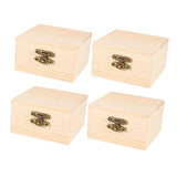 VOSAREA 8 pcs Packaging storage wooden box jewelry storage organizer wooden treasure chest wooden decor woodsy decor rustic wooden case wood ring VOSAREA