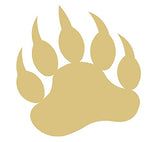 Bear Paw Cutout Unfinished Wood Forest Theme Home Decor Door Hanger MDF Shape Canvas Style 1 Diverse Woodworking