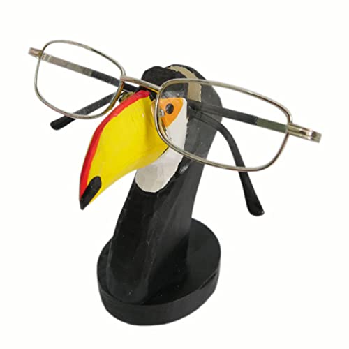 Red Dollar Handmade Wood Carved Animal Eyeglass Holder, Cute Sunglasses Display Stand,Christmas Business Gift Red Dollar
