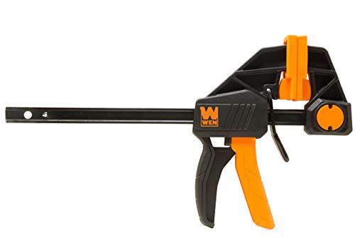 WEN CLR062 6-Inch Heavy Duty Steel Bar Clamps and Spreaders with 2.3-Inch Throat, Four Pack WEN