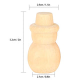 30Pcs Unfinished Wood Peg Dolls, Snowman Wooden Tiny Doll Wood Snowman Figures Wooden Peg People for Craft Art Projects and Decoration HERCHR