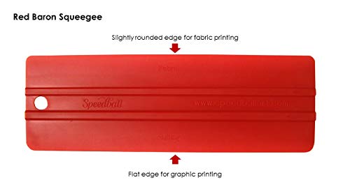 Speedball Red Baron Squeegee, Dual-Edge, 9-Inch for Fabric and Paper Silk Screen Printing Speedball