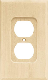 Franklin Brass Wood Square Wall Plate, Unfinished Wood Single Duplex Outlet Cover, 3-Pack, W10397V-UN-C Franklin Brass