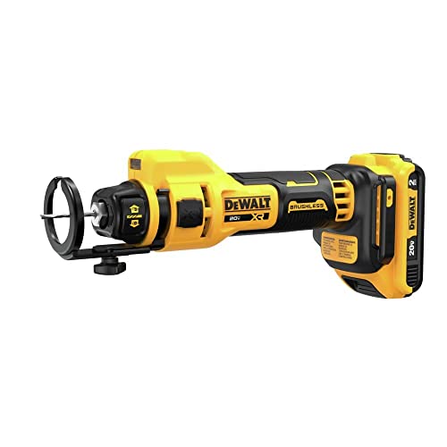 DEWALT 20V MAX Drywall Cutting Tool, Cut Out Tool, 2 Batteries and Charger Included (DCE555D2) DEWALT