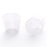 30 Pack 2 Ounce Plastic Graduated Cups 60 ml Transparent Scale Cups with 30 Pack Wooden Stirring Sticks for Mixing Paint, Stain, Epoxy, Resin MFDSJ